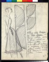 Cashin's illustrations of accessory and clothing designs using materials exported from India. f07-17