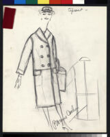 Cashin's illustrations of uniforms designed for American Airlines flight attendants. b078_f08-08