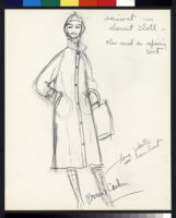 Cashin's illustrations of uniforms designed for American Airlines flight attendants. b078_f08-15