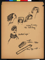 Cashin's rough design illustrations and outlines of promotional ideas for Sills and Co. b082_f01-05