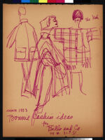 Cashin's rough design illustrations and outlines of promotional ideas for Sills and Co. b082_f01-02