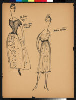 Cashin's rough design illustrations and outlines of promotional ideas for Sills and Co. b082_f01-14