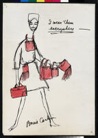 Cashin's illustrations of handbag designs for Coach. f10-14