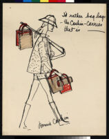 Cashin's illustrations of handbag designs for Coach. f10-09