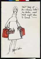 Cashin's illustrations of handbag designs for Coach. f10-11
