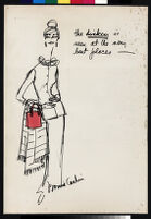 Cashin's illustrations of handbag designs for Coach. f10-13