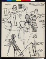 Cashin's illustrations of and documents regarding sweater designs. f02-03