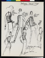Cashin's illustrations of and documents regarding sweater designs. f02-04