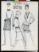 Cashin's illustrations of and documents regarding sweater designs. f02-06