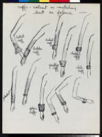 Cashin's illustrations of and documents regarding sweater designs. f02-07