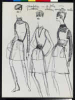 Cashin's illustrations of and documents regarding sweater designs. f02-08