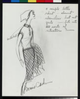 Cashin's illustrations of and documents regarding sweater designs. f02-09