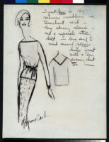 Cashin's illustrations of and documents regarding sweater designs. f02-11