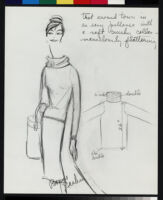Cashin's illustrations of and documents regarding sweater designs. f02-13