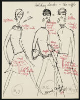 Cashin's illustrations of knitwear designs. b183_f12-07