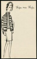 Cashin's illustrations of pullover sweater and knit dress designs. f11-06