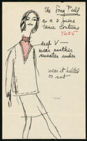 Cashin's illustrations of pullover sweater and knit dress designs. f11-32