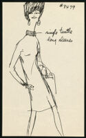 Cashin's illustrations of pullover sweater and knit dress designs. f11-13