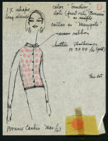Cashin's illustrations of knitwear designs, noted "A-D" for publication. f09-04