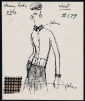 Cashin's illustrations of knitwear designs. b183_f04-05