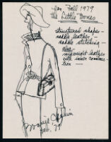 Notes and sketches of Cashin's handbag designs. b180_f10-03