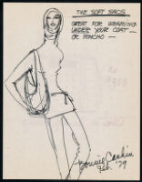 Notes and sketches of Cashin's handbag designs. b180_f10-05