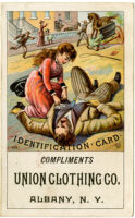 Identification Card compliments Union Clothing Co [inscribed]