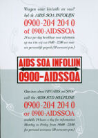 AIDS Soa Infolijn [inscribed]