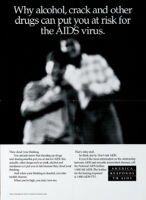 Why alcohol, crack and other drugs can put you at risk for the AIDS virus. [inscribed]