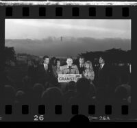 Gray Davis, Shelly Duvall, Morgan Fairchild and Alan Cranston in San Francisco, Calif., 1986