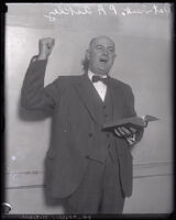 Percy A. Ackley preaches, Los Angeles, 1930