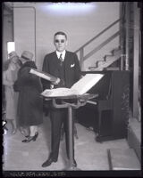 J. Robert Atkinson founder of Universal Braille Press, Los Angeles, 1927