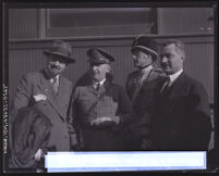 Italian General Italo Balbo and three of his associates, Los Angeles, 1928