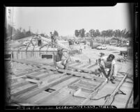 Construction workers at a Kaiser Homes housing tract in Los Angeles, Calif., 1947