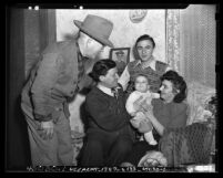 World War II refugees, the Goodman family and Harry Berkovitz in Los Angeles, Calif., circa 1949