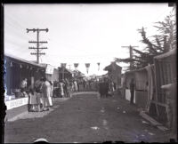 People wondering the vendor stands at Ventura County Fair, Ventura, 1924