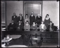 Jury for David H. Clark's second murder trial, Los Angeles, 1931