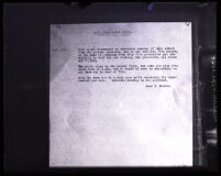 Letter written to the Director of Hope Development Home describing hazards, circa 1924