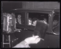 Suspected "Trunk Murderess" Winnie Ruth Judd passing by in car after arrest in Los Angeles, Calif., circa 1931