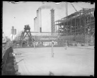 Construction of addition to Edison Company power plant in Long Beach, Calif., 1924