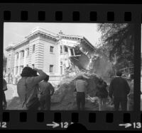 Demolition of Pomona City Hall, Pomona, Calif., 1973