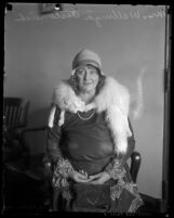 3/4 length portrait of Walburga Oesterreich, circa 1930