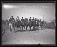 Children of Saddle and Sirloin Club members on their horses, Los Angeles, 1929