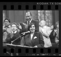 Mayor Tom Bradley and Councilwoman-elect Gloria Molina, Los Angeles, Calif., 1987