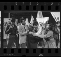 Scene from Los Angeles Theatre Center production of "La Victima," 1987