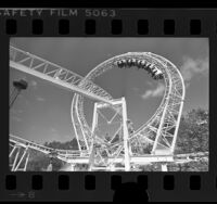 Revolution roller coaster at Magic Mountain in Valencia Calif., 1976