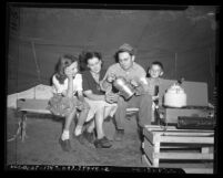 Veteran Jesse Swatton and family living in tent due to California housing shortage in 1946