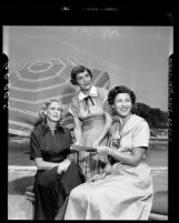 Jean Louchheim, Ernestyne B. King and Mrs. Philip Burton, members of Helping Hand of Los Angeles, 1950
