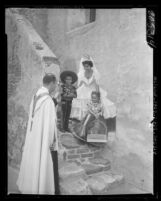 Blessing of the Animals at four-day Fiesta de San Gabriel at San Gabriel Mission, Calif., 1960