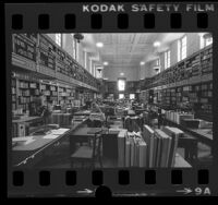 Reading room at Huntington Library in San Marino, Calif., 1976